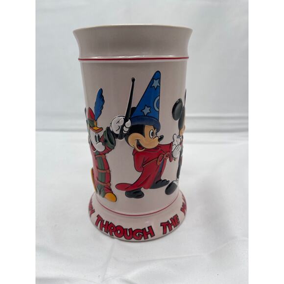 Disney Mickey Mouse Through the Years Beer Stein Tankard Mug Ceramic 6.5”T 3.5”W - Picture 2 of 5